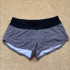 Heather Lux Multi Black/Black LuluLemon Shorts